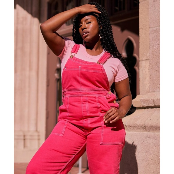 Big Bud Press Original Overalls (Sz XS) Garment Dyed Denim Hot Pink